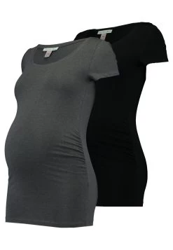 2 Pack - T-Shirt Basique - Dark Gray/Black